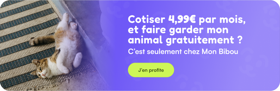 cotiser 4,99€ par mois pour faire garder mon animal, c'est sur mon-bibou.fr